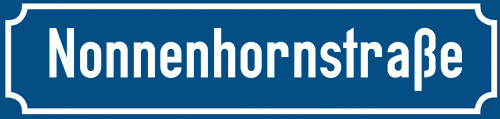 Straßenschild Nonnenhornstraße