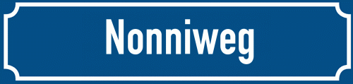Straßenschild Nonniweg