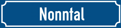 Straßenschild Nonntal
