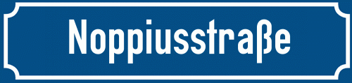 Straßenschild Noppiusstraße