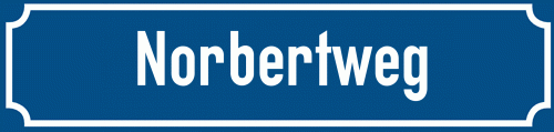 Straßenschild Norbertweg