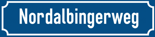 Straßenschild Nordalbingerweg