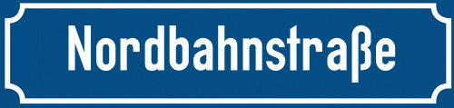 Straßenschild Nordbahnstraße