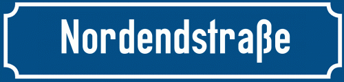 Straßenschild Nordendstraße