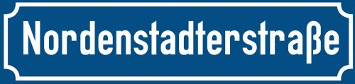 Straßenschild Nordenstadterstraße