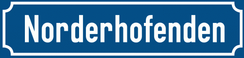 Straßenschild Norderhofenden