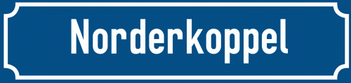 Straßenschild Norderkoppel