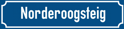 Straßenschild Norderoogsteig