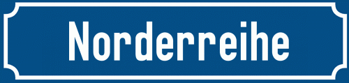 Straßenschild Norderreihe