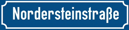 Straßenschild Nordersteinstraße