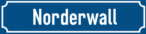 Straßenschild Norderwall