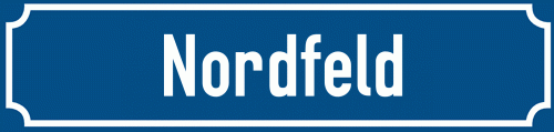 Straßenschild Nordfeld