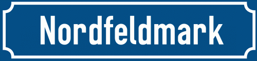 Straßenschild Nordfeldmark