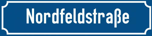 Straßenschild Nordfeldstraße