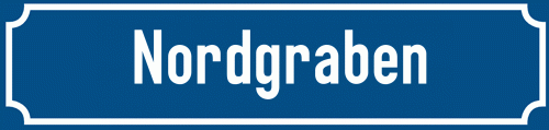 Straßenschild Nordgraben zum kostenlosen Download