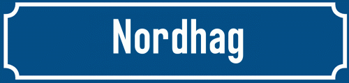 Straßenschild Nordhag