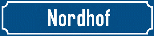 Straßenschild Nordhof
