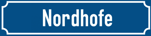 Straßenschild Nordhofe