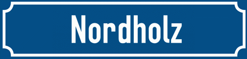 Straßenschild Nordholz zum kostenlosen Download