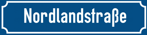 Straßenschild Nordlandstraße