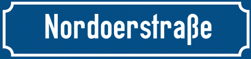 Straßenschild Nordoerstraße