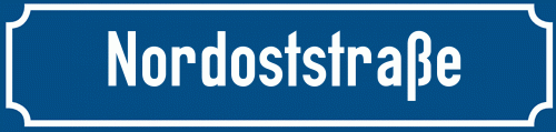 Straßenschild Nordoststraße