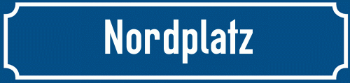 Straßenschild Nordplatz