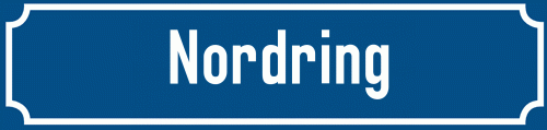 Straßenschild Nordring