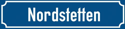 Straßenschild Nordstetten