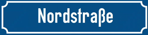 Straßenschild Nordstraße zum kostenlosen Download