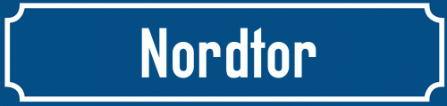 Straßenschild Nordtor zum kostenlosen Download