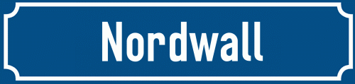 Straßenschild Nordwall