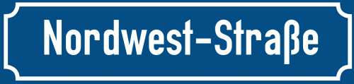 Straßenschild Nordwest-Straße