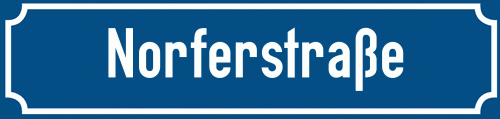 Straßenschild Norferstraße