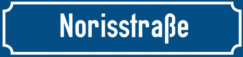 Straßenschild Norisstraße