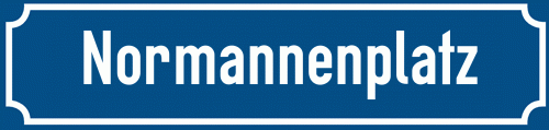 Straßenschild Normannenplatz zum kostenlosen Download