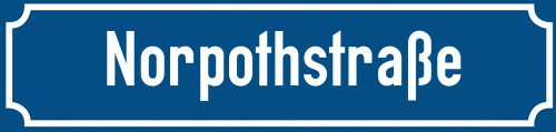 Straßenschild Norpothstraße