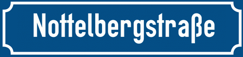 Straßenschild Nottelbergstraße