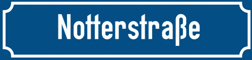 Straßenschild Notterstraße