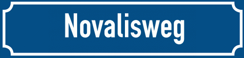 Straßenschild Novalisweg