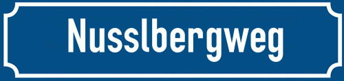 Straßenschild Nusslbergweg