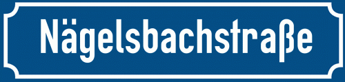 Straßenschild Nägelsbachstraße