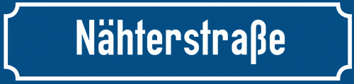 Straßenschild Nähterstraße