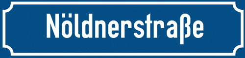 Straßenschild Nöldnerstraße
