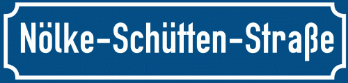 Straßenschild Nölke-Schütten-Straße zum kostenlosen Download