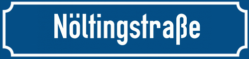 Straßenschild Nöltingstraße