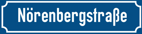 Straßenschild Nörenbergstraße