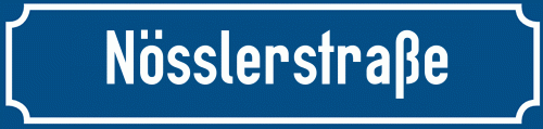 Straßenschild Nösslerstraße