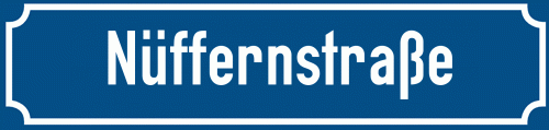 Straßenschild Nüffernstraße