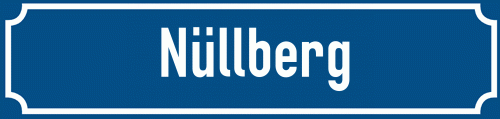 Straßenschild Nüllberg